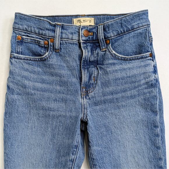 Madewell Jeans Perfect Vintage 25P Petite Blue Denim Banner Wash GUC NB056 - Picture 4 of 11